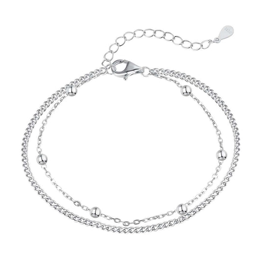 [Tonmkive Jewelry]Zartes Perlen-Doppelreihenarmband