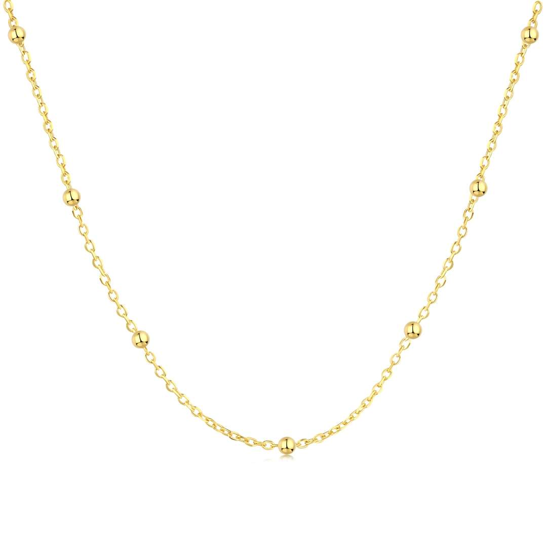 [Tonmkive Jewelry]Kleine Perlen-Schlüsselbeinkette Schlichte Halskette