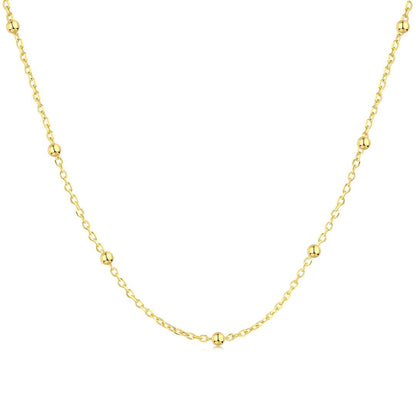 [Tonmkive Jewelry]Kleine Perlen-Schlüsselbeinkette Schlichte Halskette