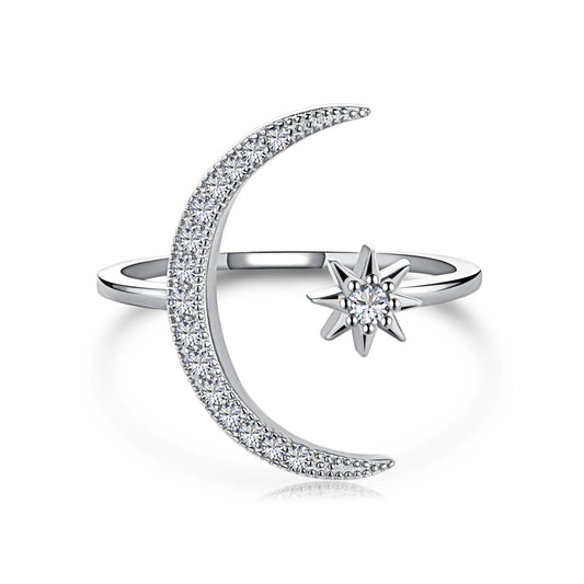 [Tonmkive Jewelry] خاتم القمر والنجوم الأبدي