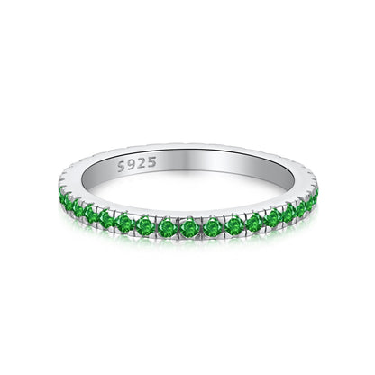 [Tonmkive Jewelry]خاتم يومي أنيق بقطع دائري متلألئ