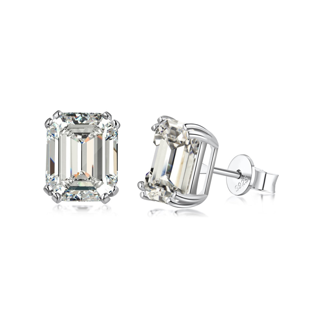 [Tonmkive Jewelry] Schillernde quadratische Ohrringe