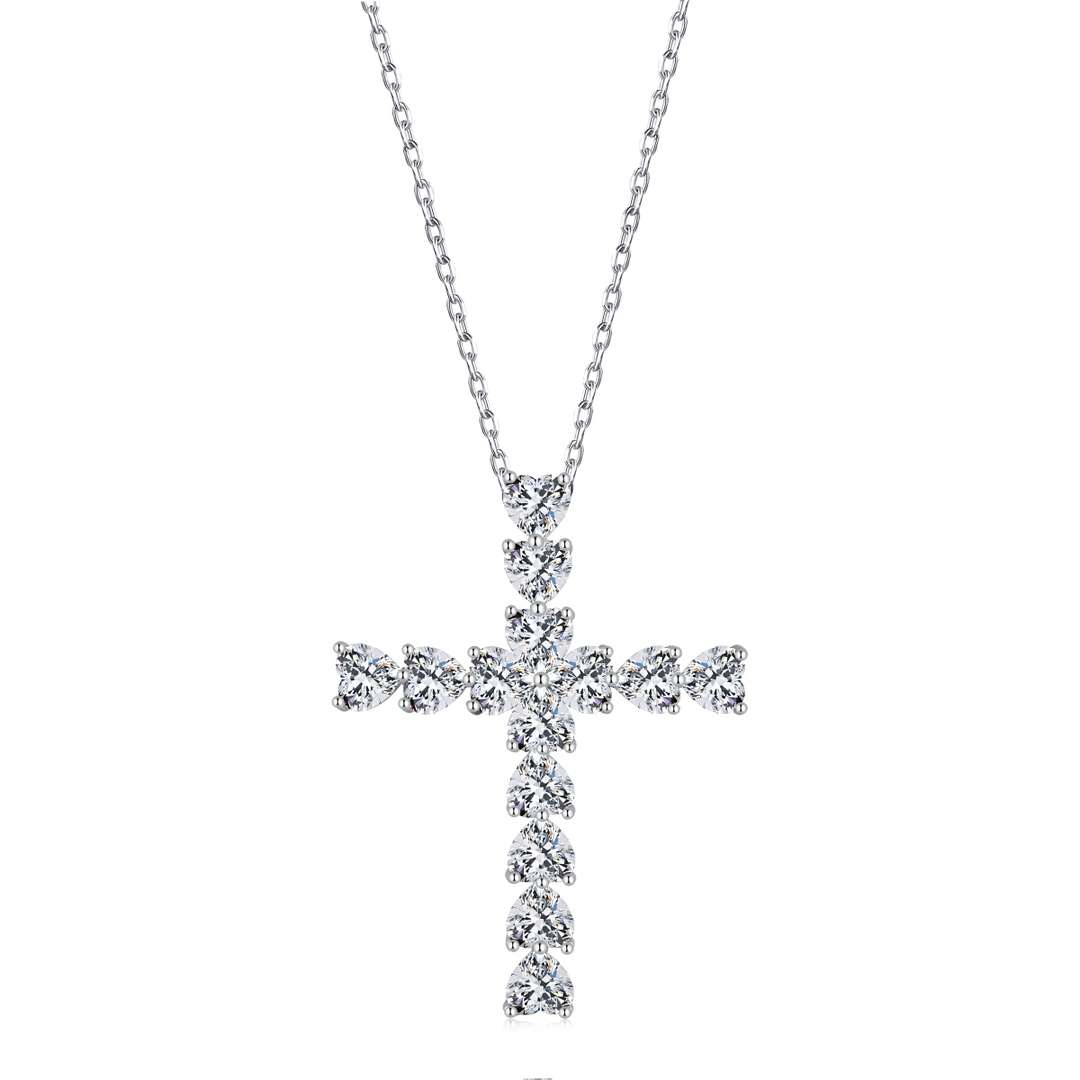 [Tonmkive Jewelry]Strahlende Kreuzanhänger-Halskette