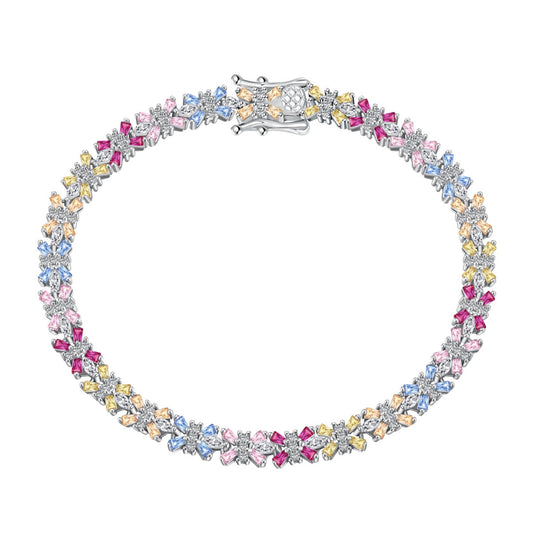 [Tonmkive Jewelry] Strahlendes, farbenfrohes Party-Armband mit Smaragdschliff