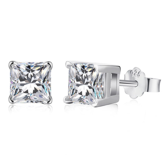 [Tonmkive Jewelry]أقراط زفاف بقطع مشع وبرنسس قيراط واحد