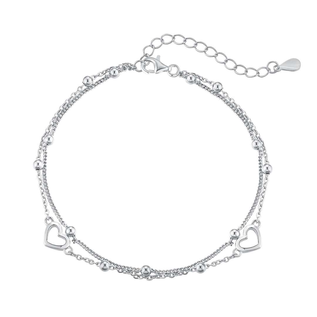 [Tonmkive Jewelry]سوار قلب حب رقيق بطبقتين