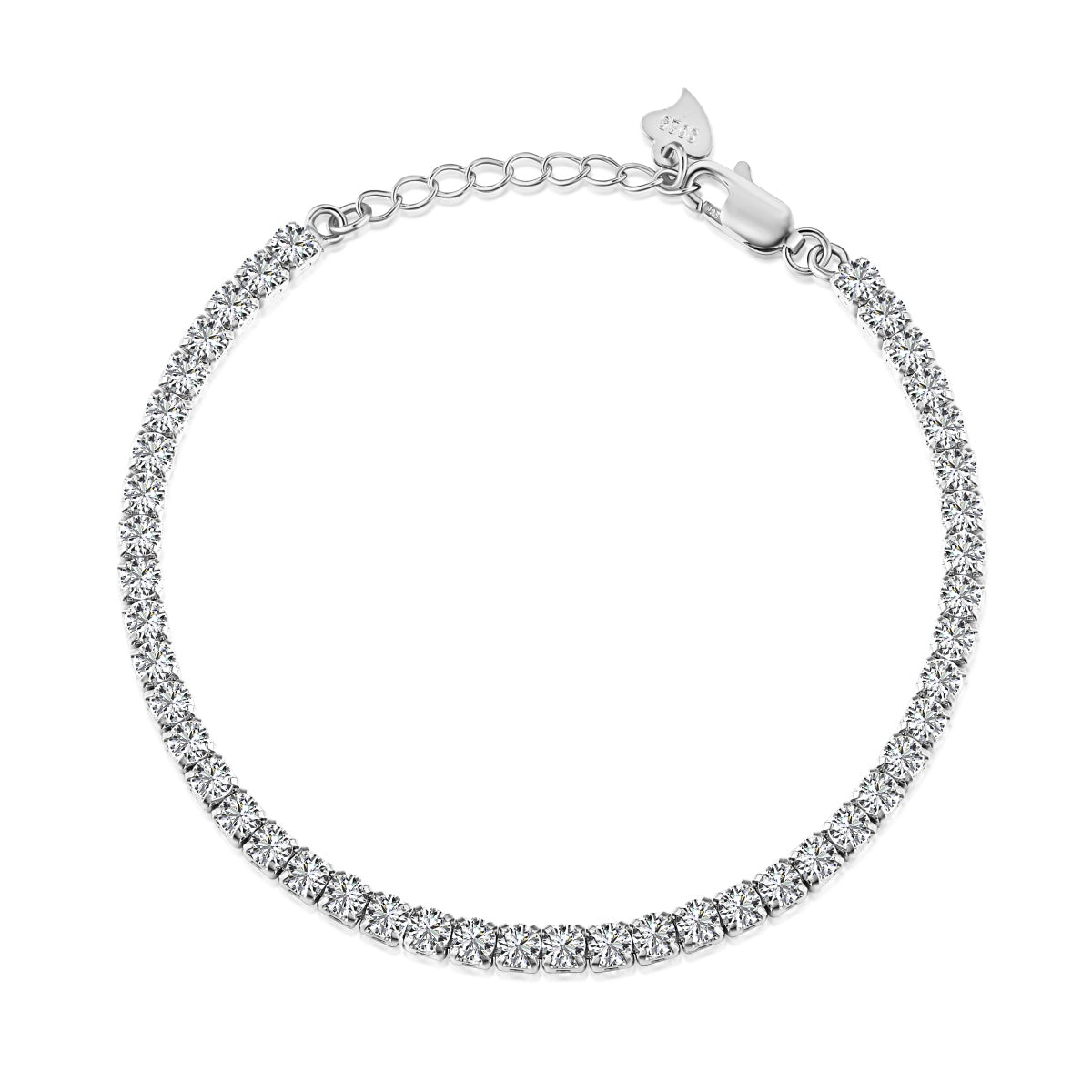 [Tonmkive Jewelry] Funkelndes Armband für jeden Tag mit rundem Schliff