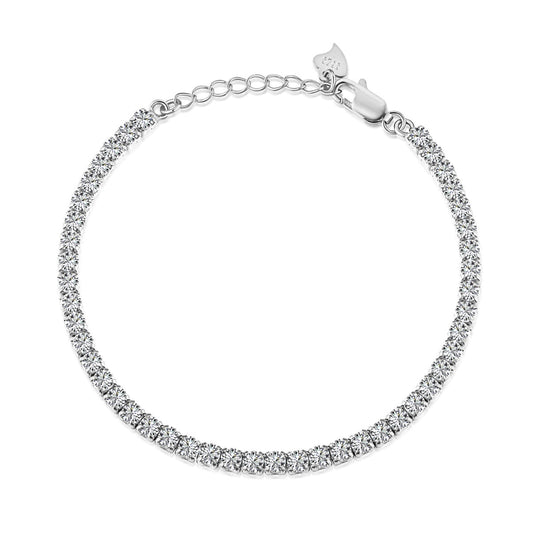 [Tonmkive Jewelry] Funkelndes Armband für jeden Tag mit rundem Schliff