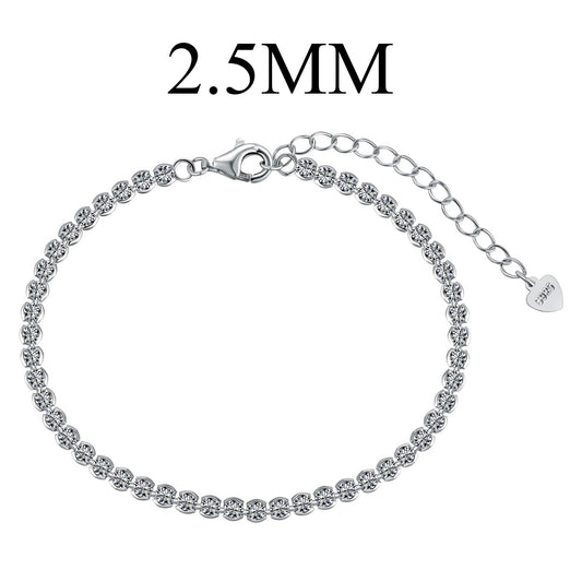 [Tonmkive Jewelry]Funkelndes Armband mit runden Zirkonia im Brillantschliff für jeden Tag