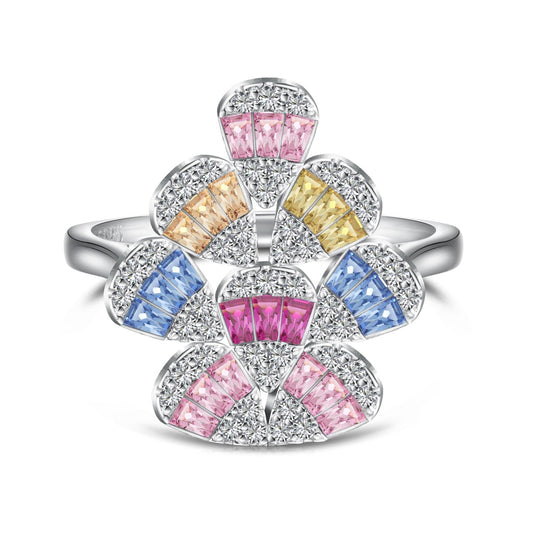 [Tonmkive Jewelry]خاتم يومي بتصميم قطرة ماء متلألئة وملونة