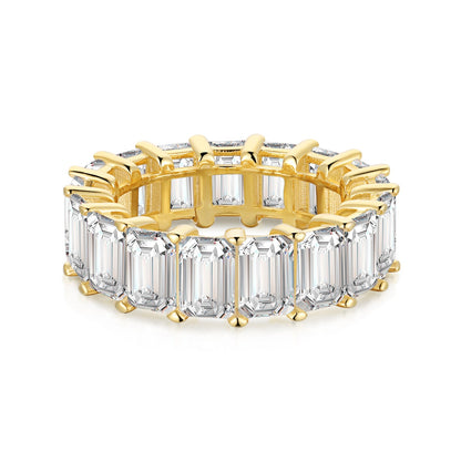 [Tonmkive Jewelry] خاتم تنس أنيق بقطع الزمرد وزن 0.75 قيراط