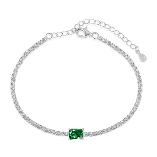 [Tonmkive Jewelry]1.0 Karat einzigartiges Smaragdschliff-Armband für festliche Anlässe