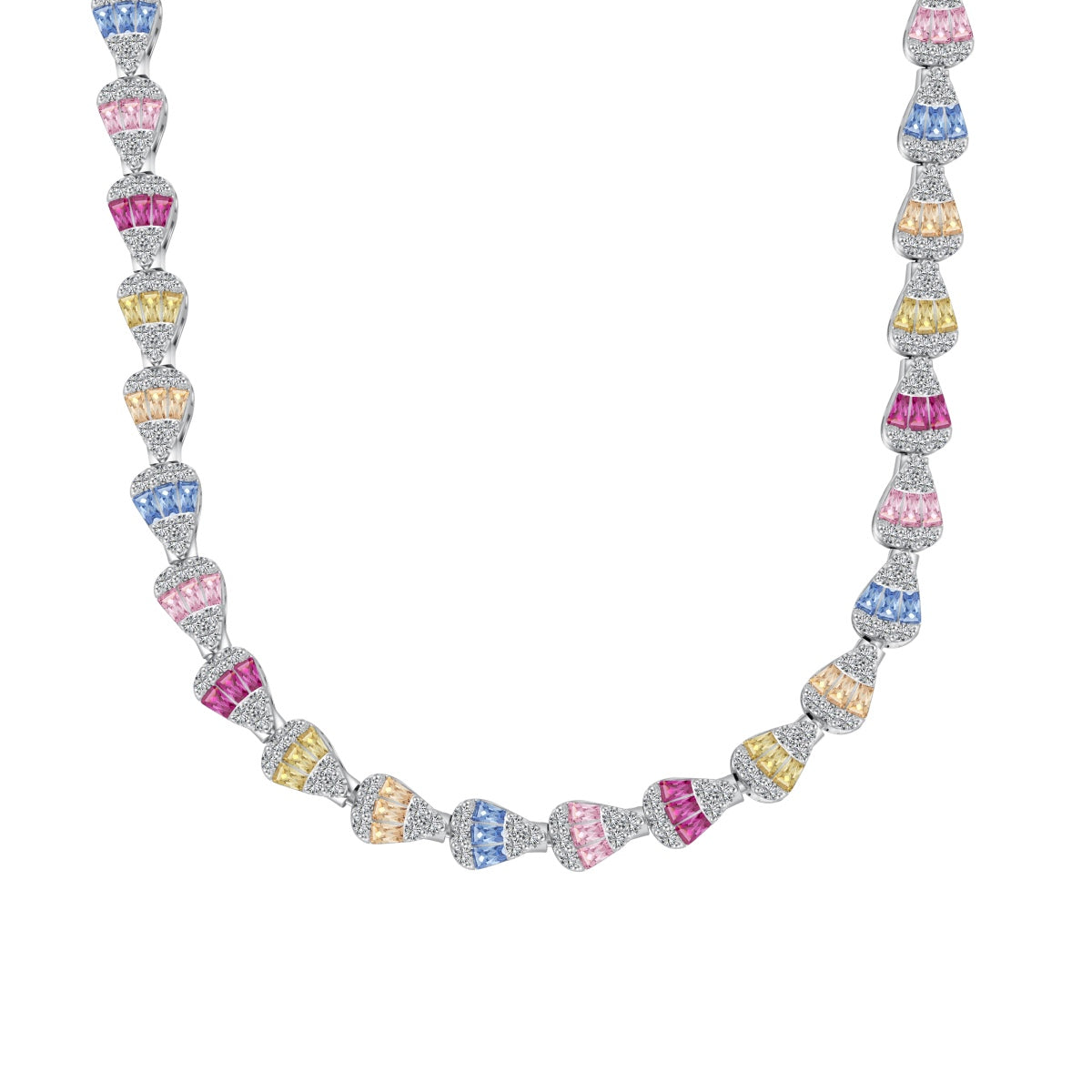 [Tonmkive Jewelry] Strahlende bunte Regenbogenkette