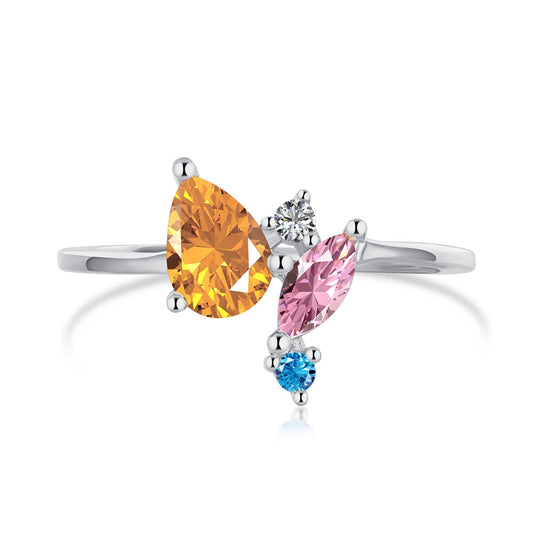 [Tonmkive Jewelry]خاتم يومي متلألئ بألوان متعددة القطع
