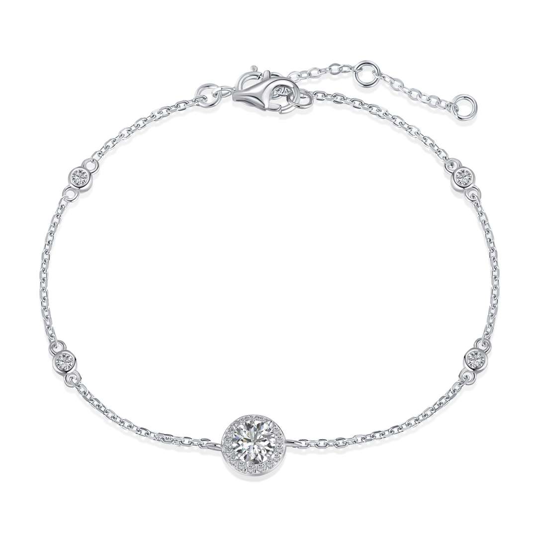 [Tonmkive Jewelry]Armband mit atemberaubendem Rundschliff
