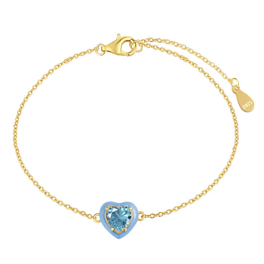 [Tonmkive Jewelry] Funkelndes romantisches Herzform-Liebhaber-Armband