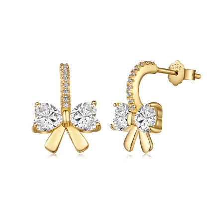 [Tonmkive Jewelry]Exquisite Ohrringe mit herzförmigem Schleifendesign