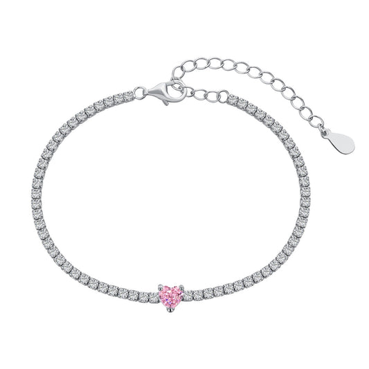 [Tonmkive Jewelry]0,5 Karat elegantes, romantisches Armband mit Herzform für Verliebte