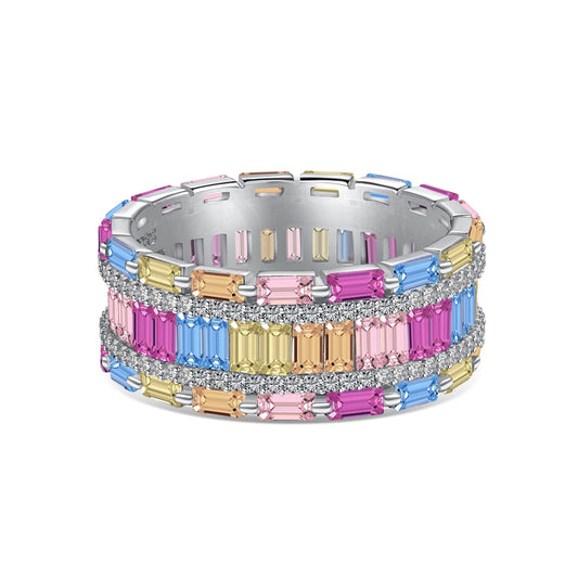 [Tonmkive Jewelry] خاتم حفلات قطع مشع ملون مبهر