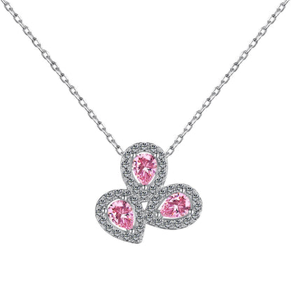 [Tonmkive Jewelry]Elegante birnenförmige Halskette in Blumenform