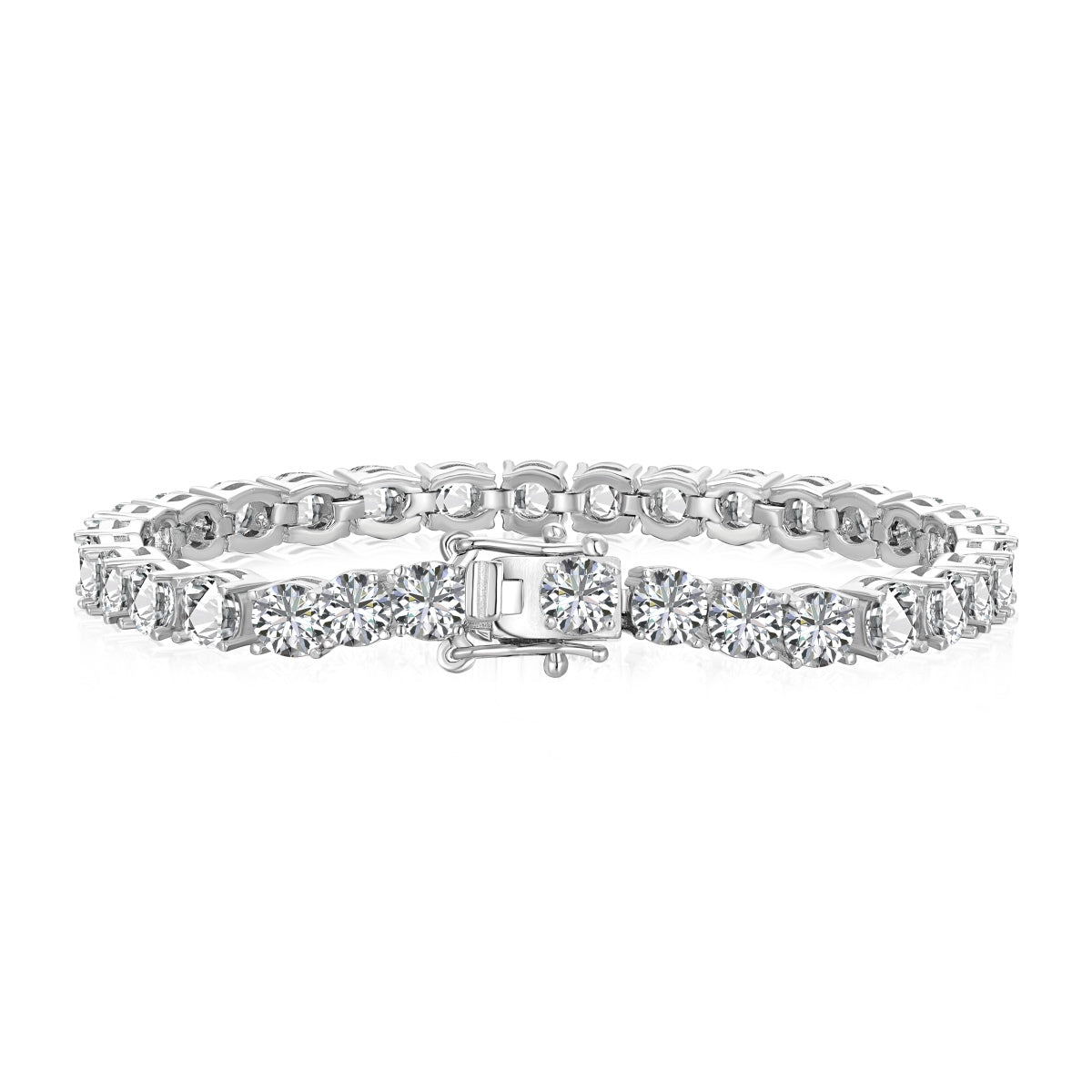 [Tonmkive Schmuck] Verziertes, funkelndes Hochzeitsarmband mit Rundschliff