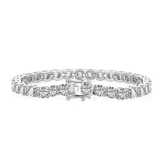 [Tonmkive Schmuck] Verziertes, funkelndes Hochzeitsarmband mit Rundschliff