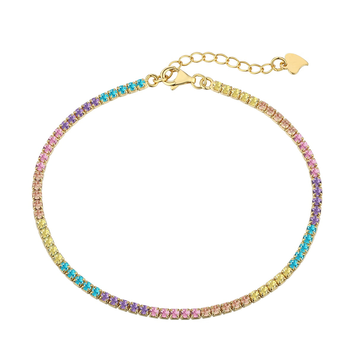 [Tonmkive Jewelry] Schillerndes, buntes, rundgeschliffenes Alltagsarmband