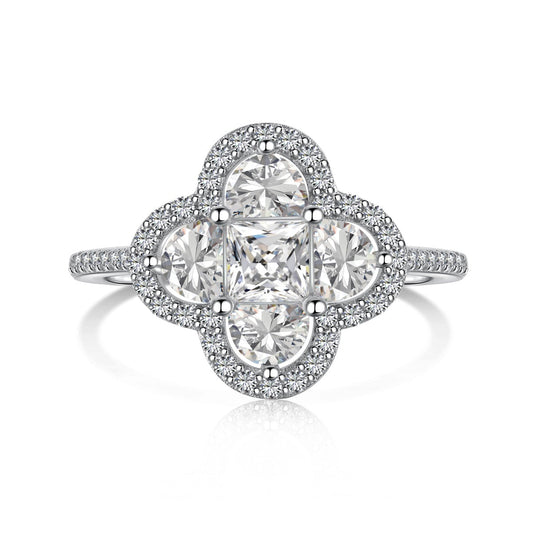 [Tonmkive Jewelry]خاتم خطوبة فاخر بتصميم زهرة أبدية
