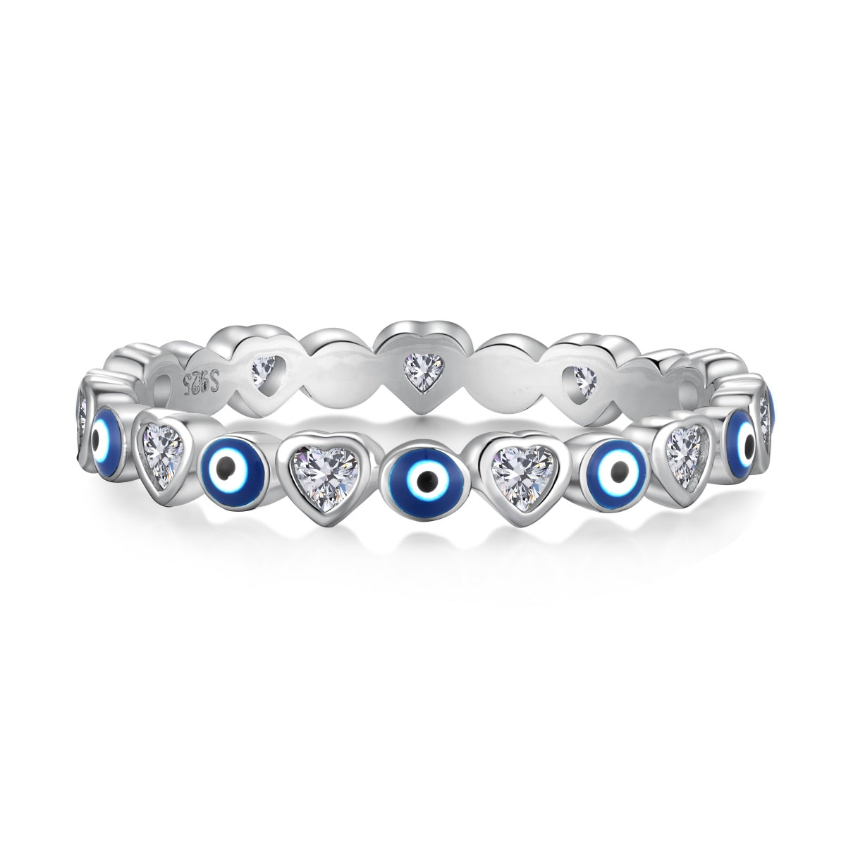 [Tonmkive Jewelry]Strahlender, farbenfroher runder Alltagsring