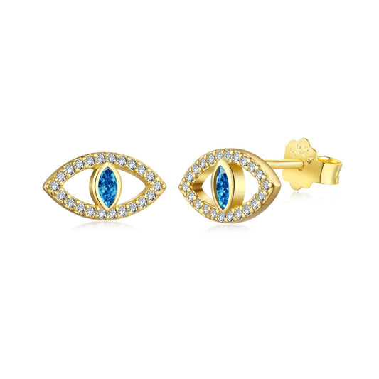 [Tonmkive Jewelry]Blaue Teufelsaugen Hohle Ohrstecker