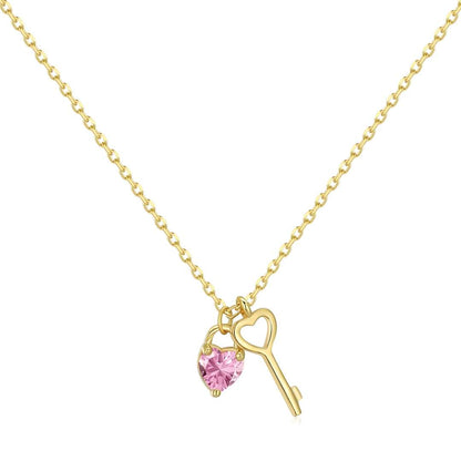 [Tonmkive Jewelry] قلادة مفتاح على شكل قلب فريد