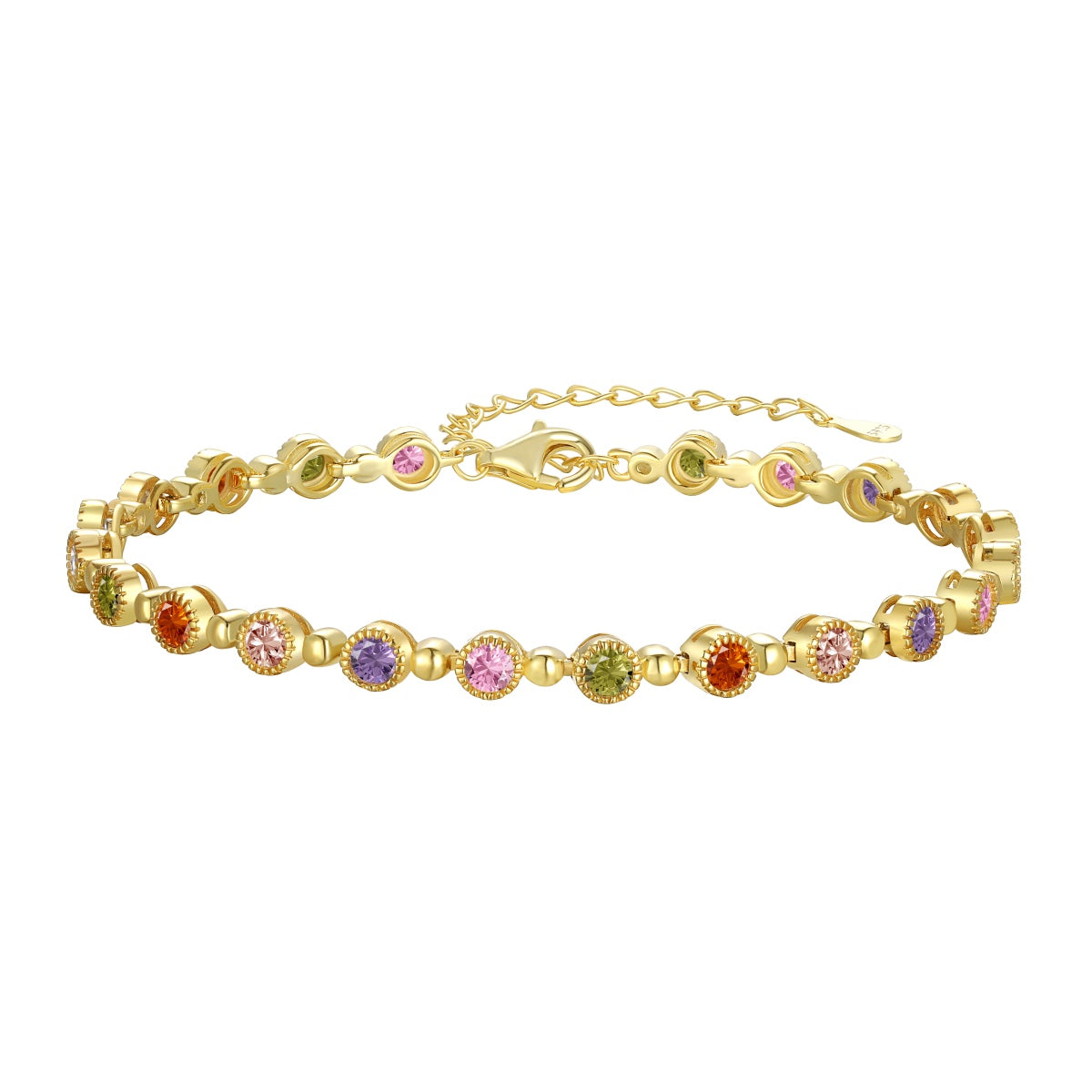 [Tonmkive Jewelry] Funkelndes exquisites Armband mit Rundschliff für Partys