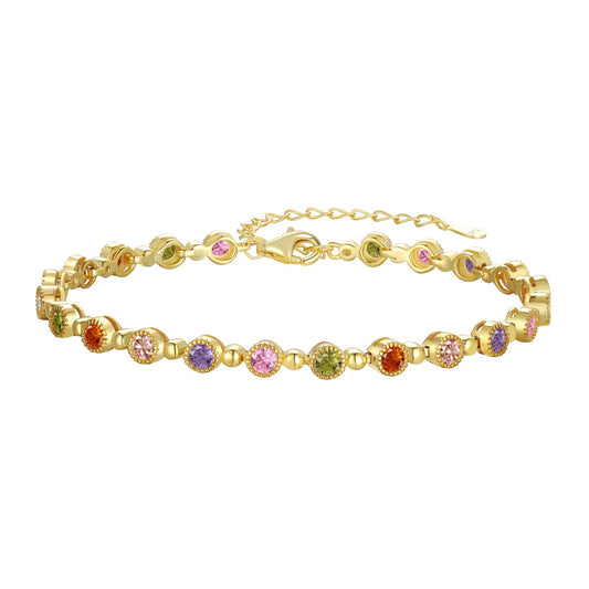 [Tonmkive Jewelry] Funkelndes exquisites Armband mit Rundschliff für Partys