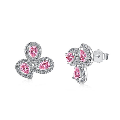 [Tonmkive Jewelry]Geschwungene Blumenform Tropfenschliff Liebesohrringe