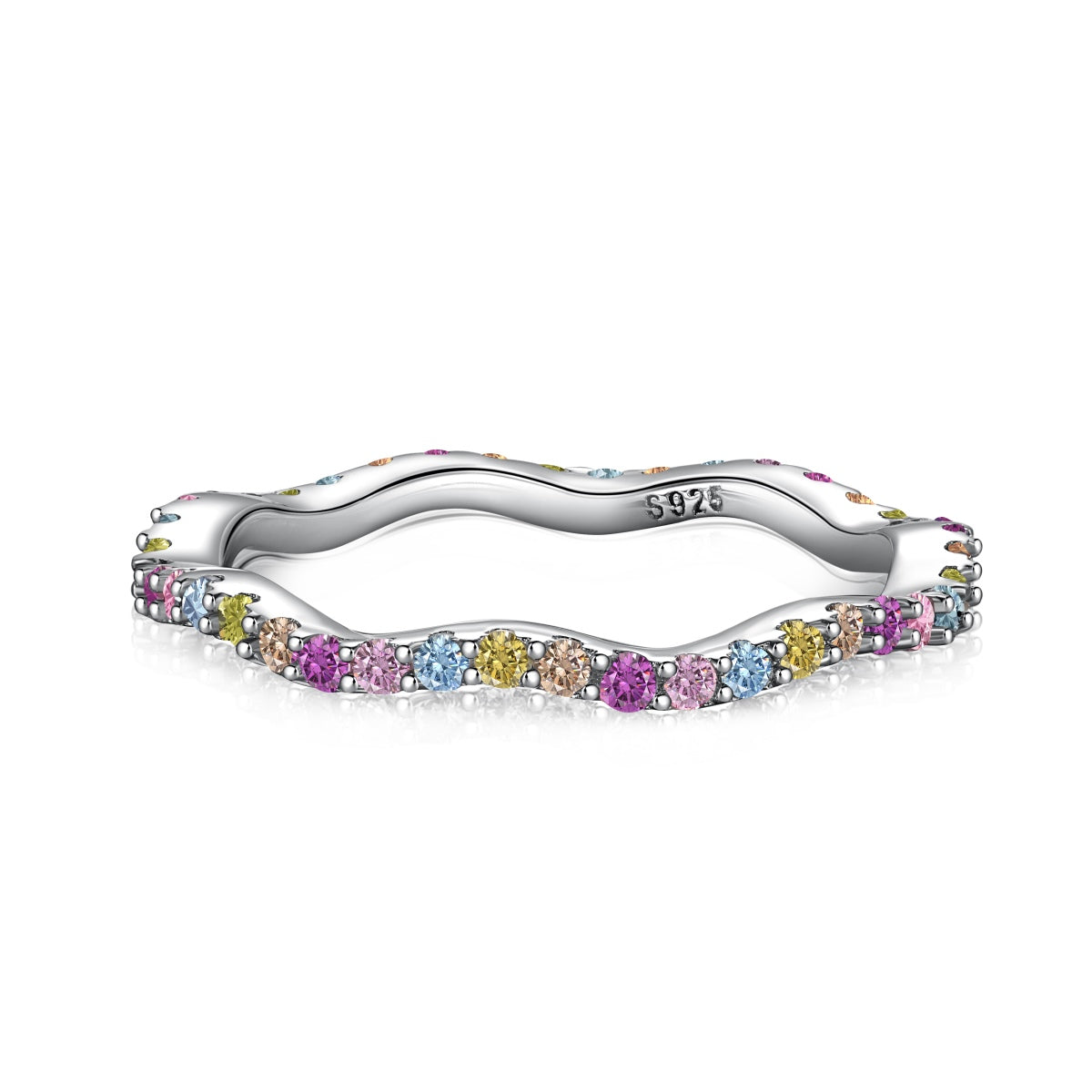 [Tonmkive Jewelry] خاتم حفلات دائري ملون أنيق