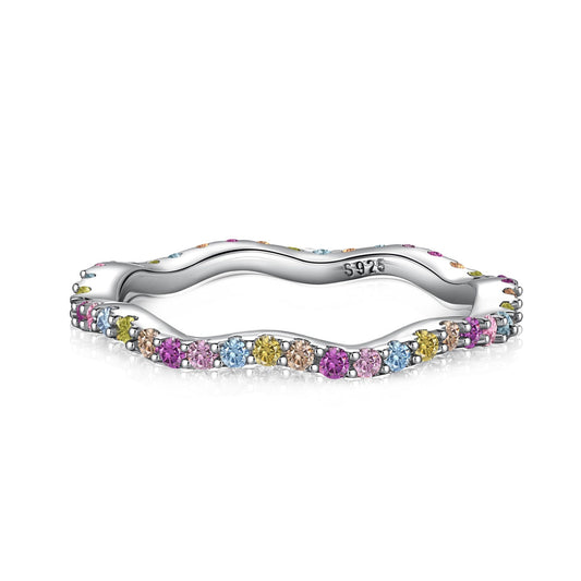 [Tonmkive Jewelry] خاتم حفلات دائري ملون أنيق