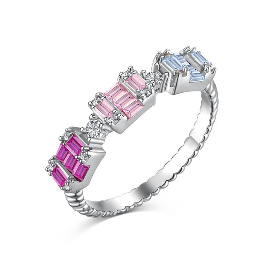 [Tonmkive Jewelry] خاتم حفلات مميز متعدد الألوان بقطع الزمرد