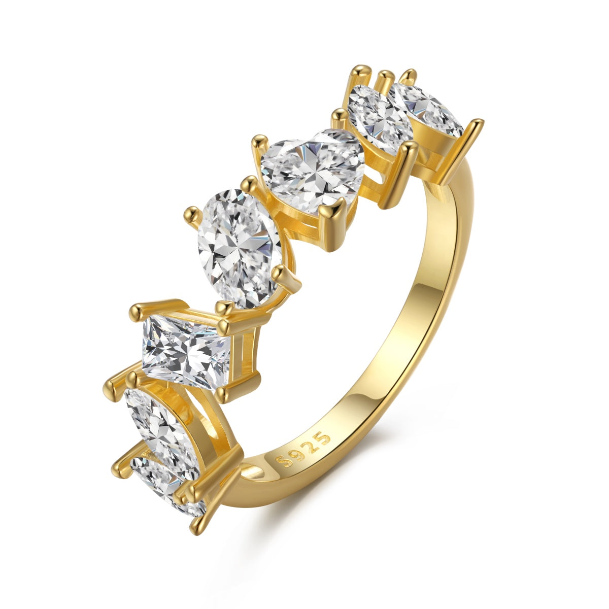 [Tonmkive Jewelry]خاتم رقيق متعدد الأوجه