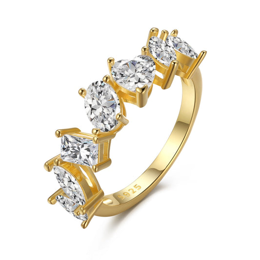 [Tonmkive Jewelry]خاتم رقيق متعدد الأوجه