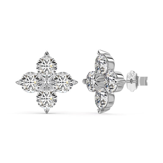[Tonmkive Jewelry] Kleeblatt-Achtzackstern-Ohrringe
