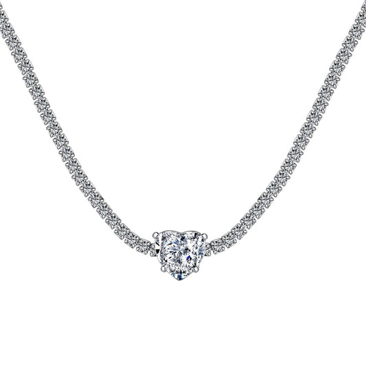 [Tonmkive Jewelry]قلادة تنس بقطع قلب متلألئة 2.0 قيراط