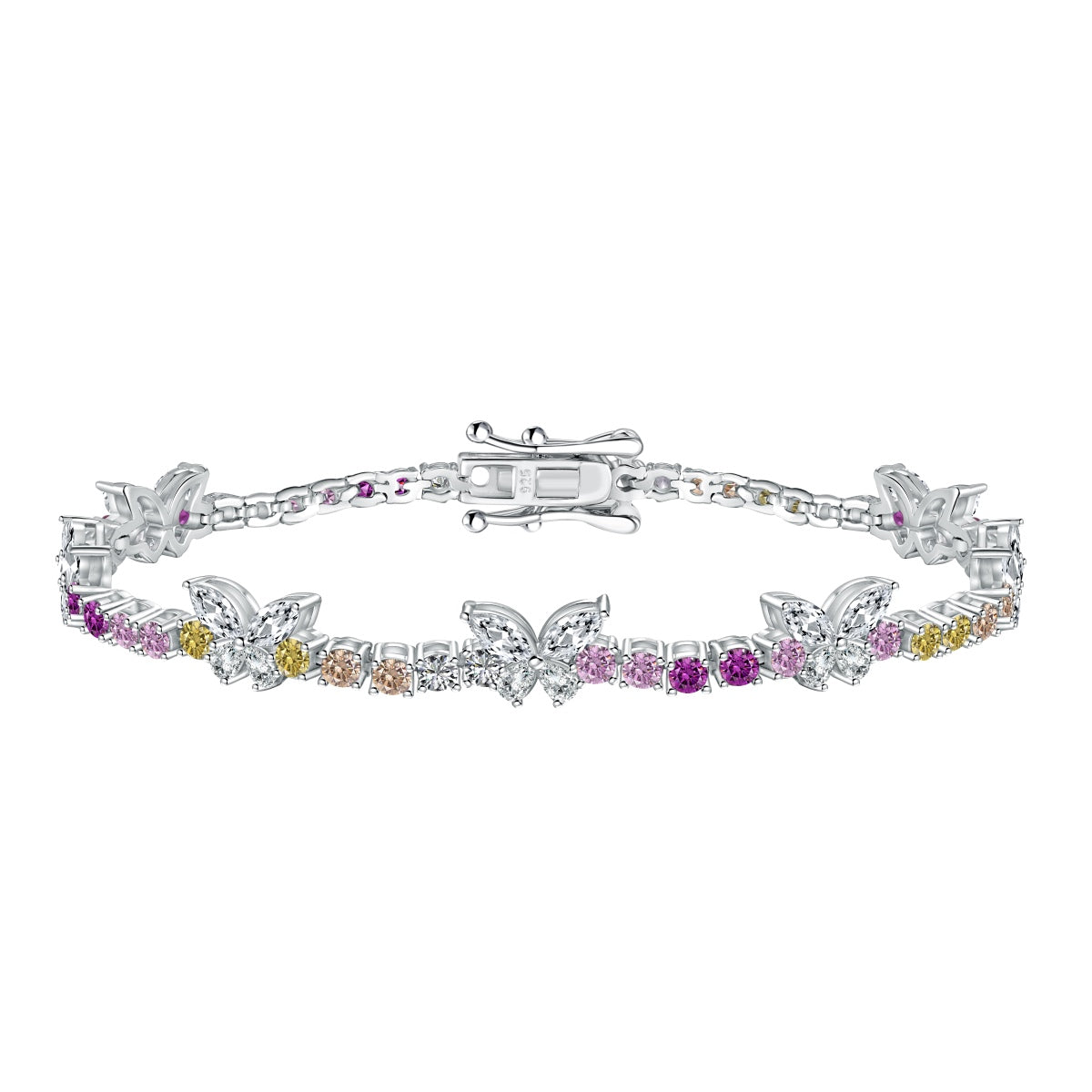 [Tonmkive Jewelry]سوار يومي بقصة مستديرة على شكل فراشة مزخرفة وملونة