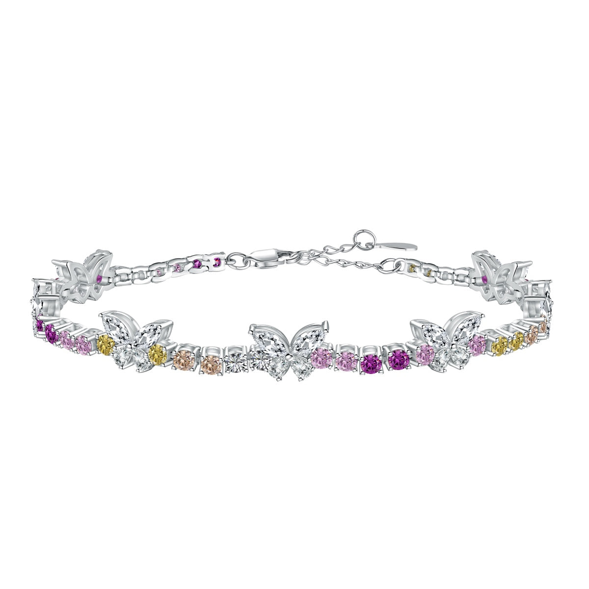 [Tonmkive Jewelry]سوار يومي بقصة مستديرة على شكل فراشة مزخرفة وملونة