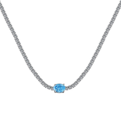 [Tonmkive Jewelry] قلادة بيضاوية لامعة بقطع 1.0 قيراط