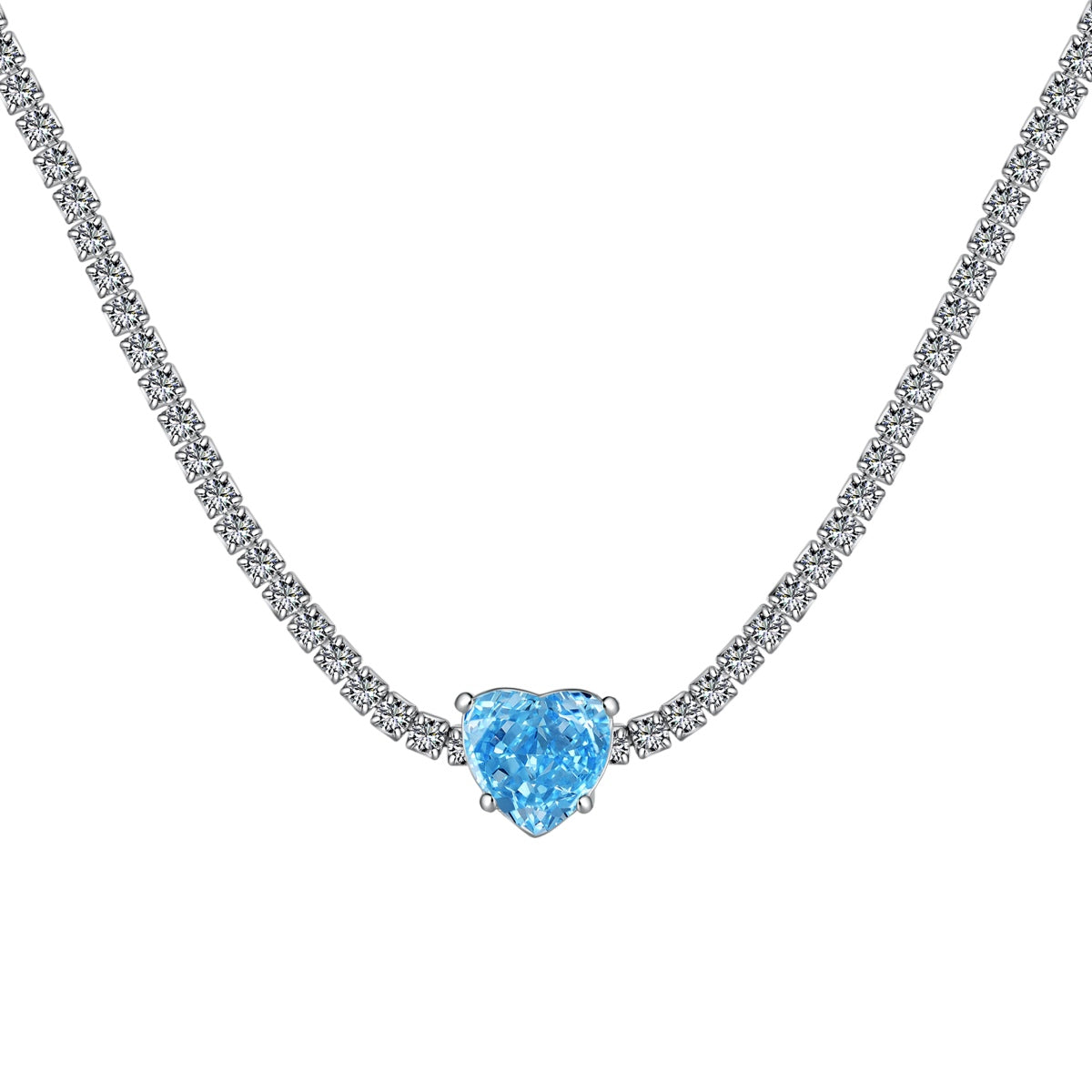 [Tonmkive Jewelry]قلادة تنس بقطع قلب متلألئة 2.0 قيراط