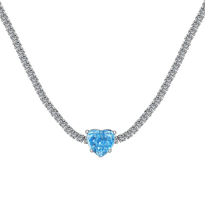 [Tonmkive Jewelry]قلادة تنس بقطع قلب متلألئة 2.0 قيراط