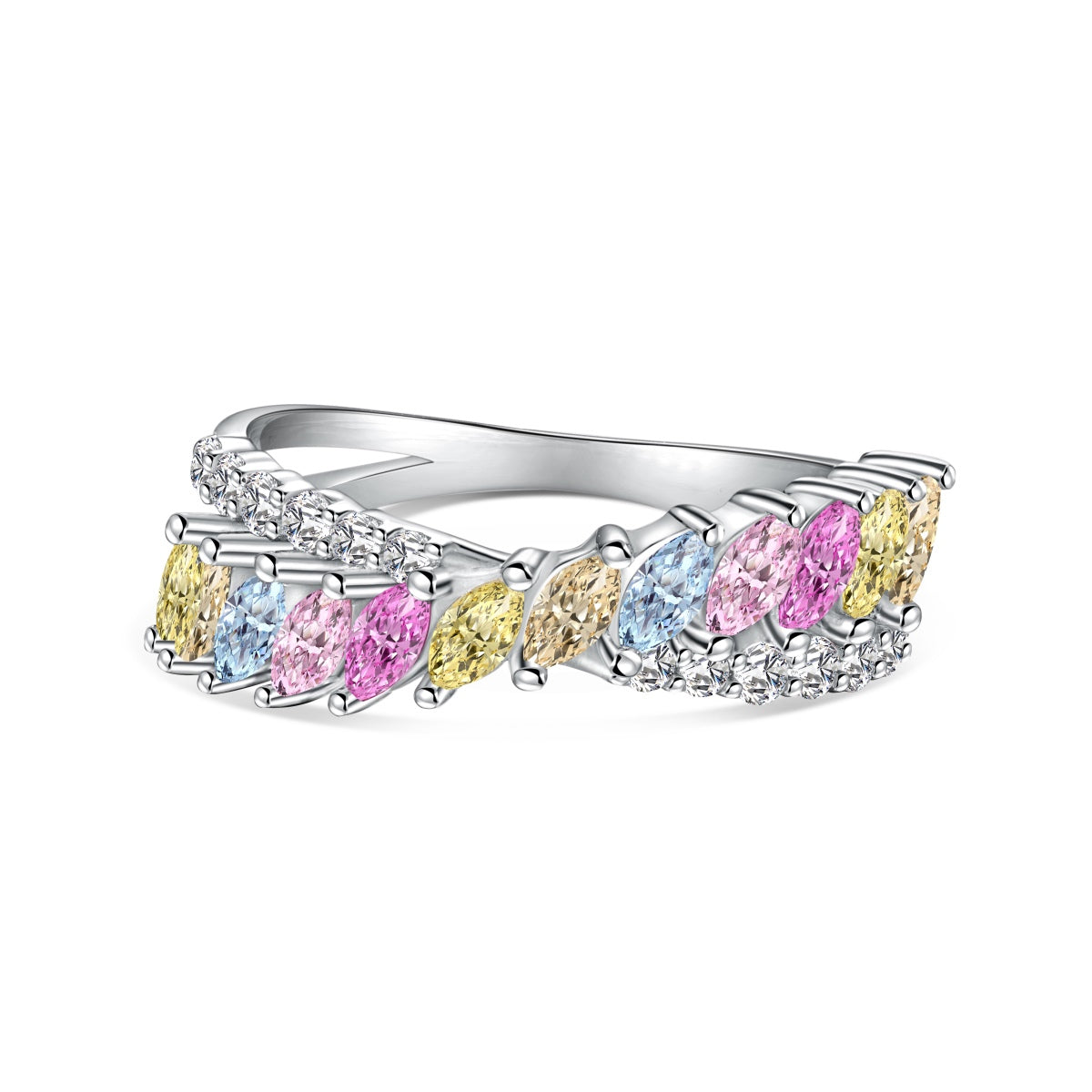 [Tonmkive Jewelry]Einzigartiger, farbenfroher Ring mit Marquiseschliff für jeden Tag