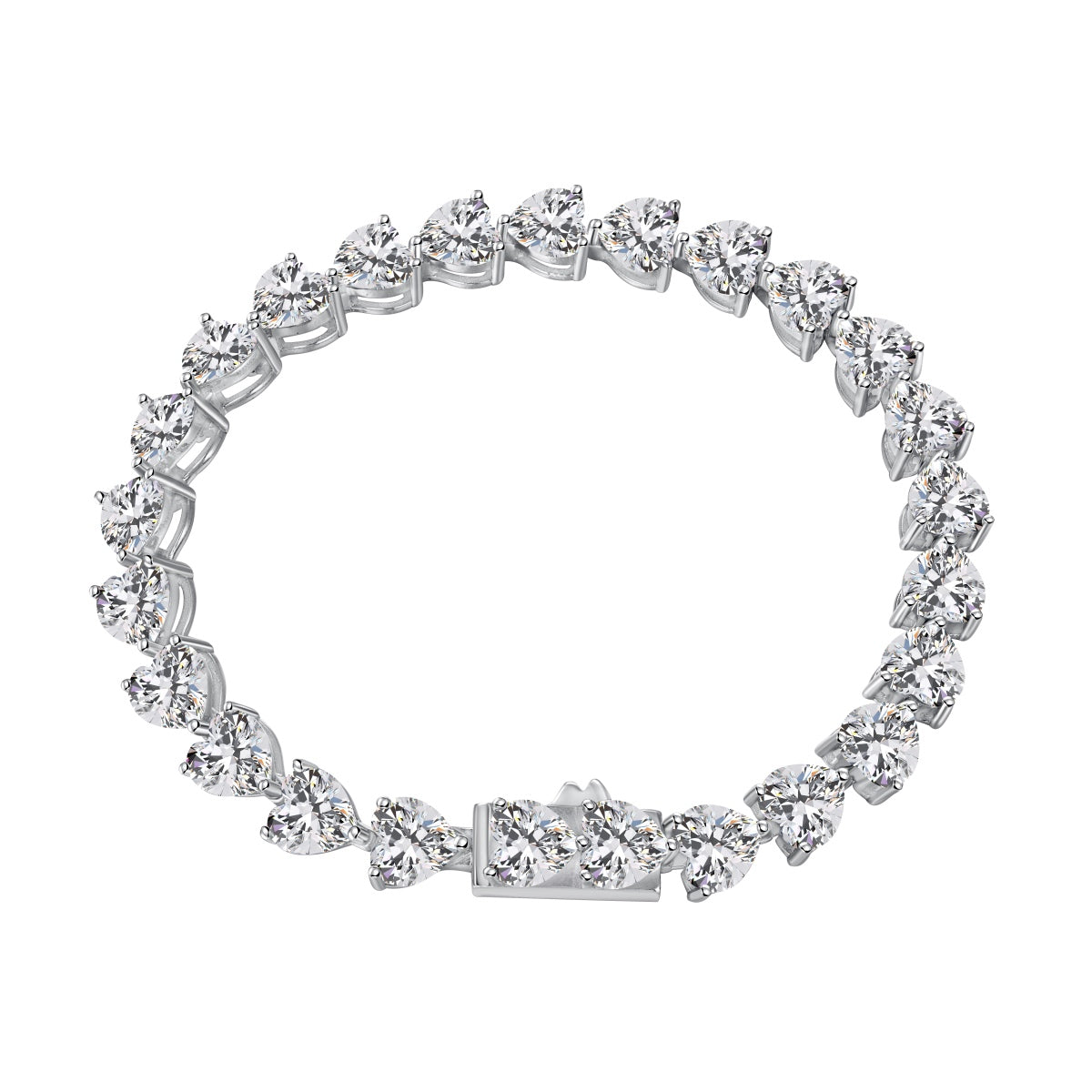 [Tonmkive Schmuck]0,75 Karat Elegantes, romantisches Armband für Verliebte in Herzform
