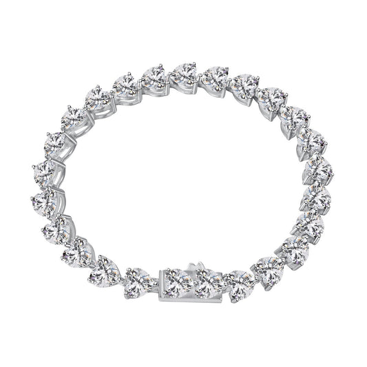 [Tonmkive Schmuck]0,75 Karat Elegantes, romantisches Armband für Verliebte in Herzform