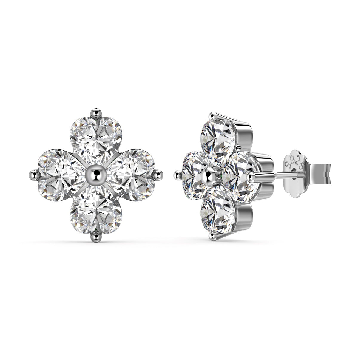 [Tonmkive Jewelry] أقراط كرة البرسيم الرباعية
